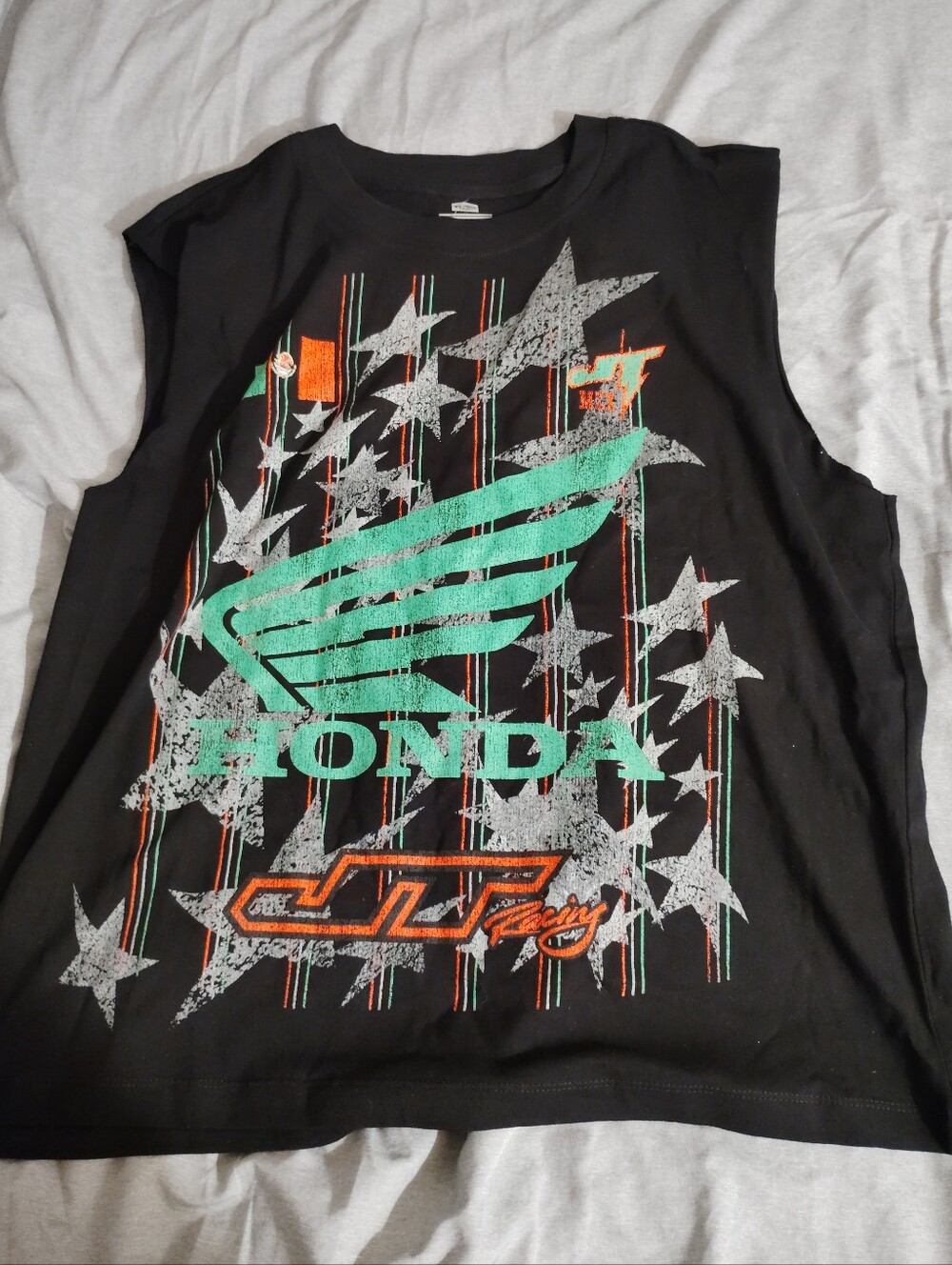 JT Racing Team Men’s Mexico Official Honda Motorcycle Tank Top Black Sz. XL FIFA
